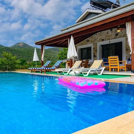 Fethiye Kayakoey'De Oezel Havuzlu 10 Kisilik Villa Nazen 빌라 *